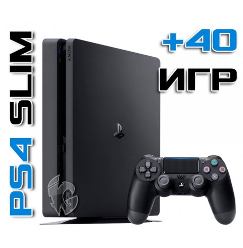 PlayStation 4 SLIM 1 TB + 40 игр